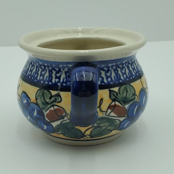 Polish Pottery Tuscan Grapes Cream & Sugar Set Grapes Creamer and Sugar Bowl - Picture 10 of 16